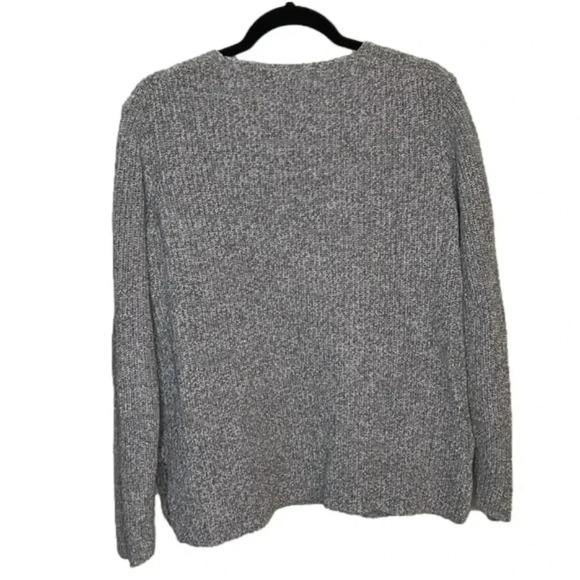 J. Crew Mercantile Heathered Gray V Neck Sweater Size M - Picture 3 of 7